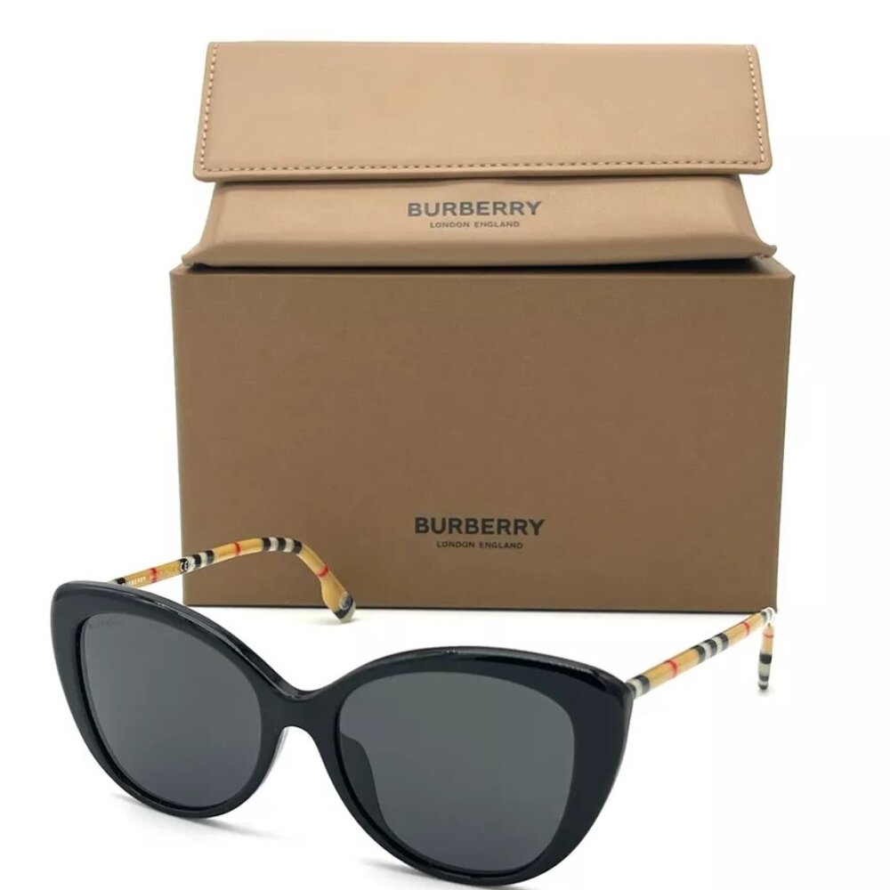 Burberry BE4407F 385387 Black / Dark Gray 54mm Sunglass